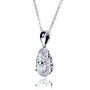Kobelli Pear-Shape Moissanite (8mm x 5mm) & Diamond Necklace in 14K Gold