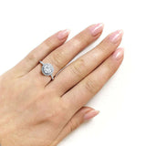 Kobelli Round-cut Moissanite Engagement Ring with Diamond 1 1/4 CTW 14k White Gold (6.5mm)