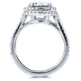 Kobelli Round Moissanite and Diamond Bridal Rings Set 2 1/2 Carat (ctw) in 14k White Gold (3 Piece Set)