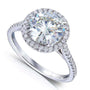 Kobelli Round-cut Moissanite Engagement Ring with Diamond 2 CTW 14k White Gold (8.0mm)