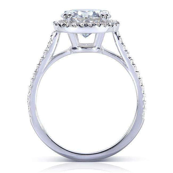 Kobelli Round-cut Moissanite Engagement Ring with Diamond 2 CTW 14k White Gold (8.0mm)