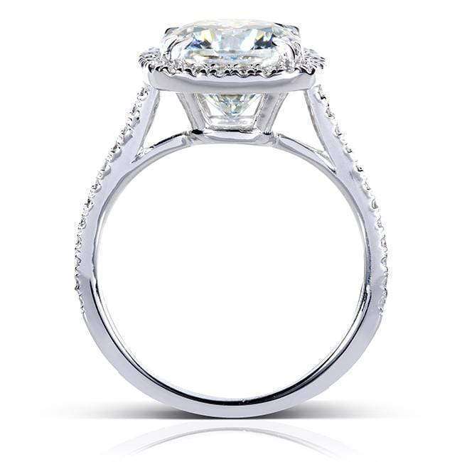 Kobelli Cushion-cut Moissanite Engagement Ring with Diamond 3 CTW 14k White Gold (8.5mm)