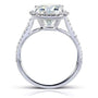 Kobelli Cushion Forever One 8.5mm Moissanite Halo Ring 14k White Gold (3 CTW)