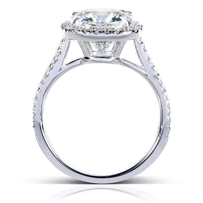 Kobelli Cushion-cut Moissanite Engagement Ring with Diamond 3 CTW 14k White Gold (8.5mm)
