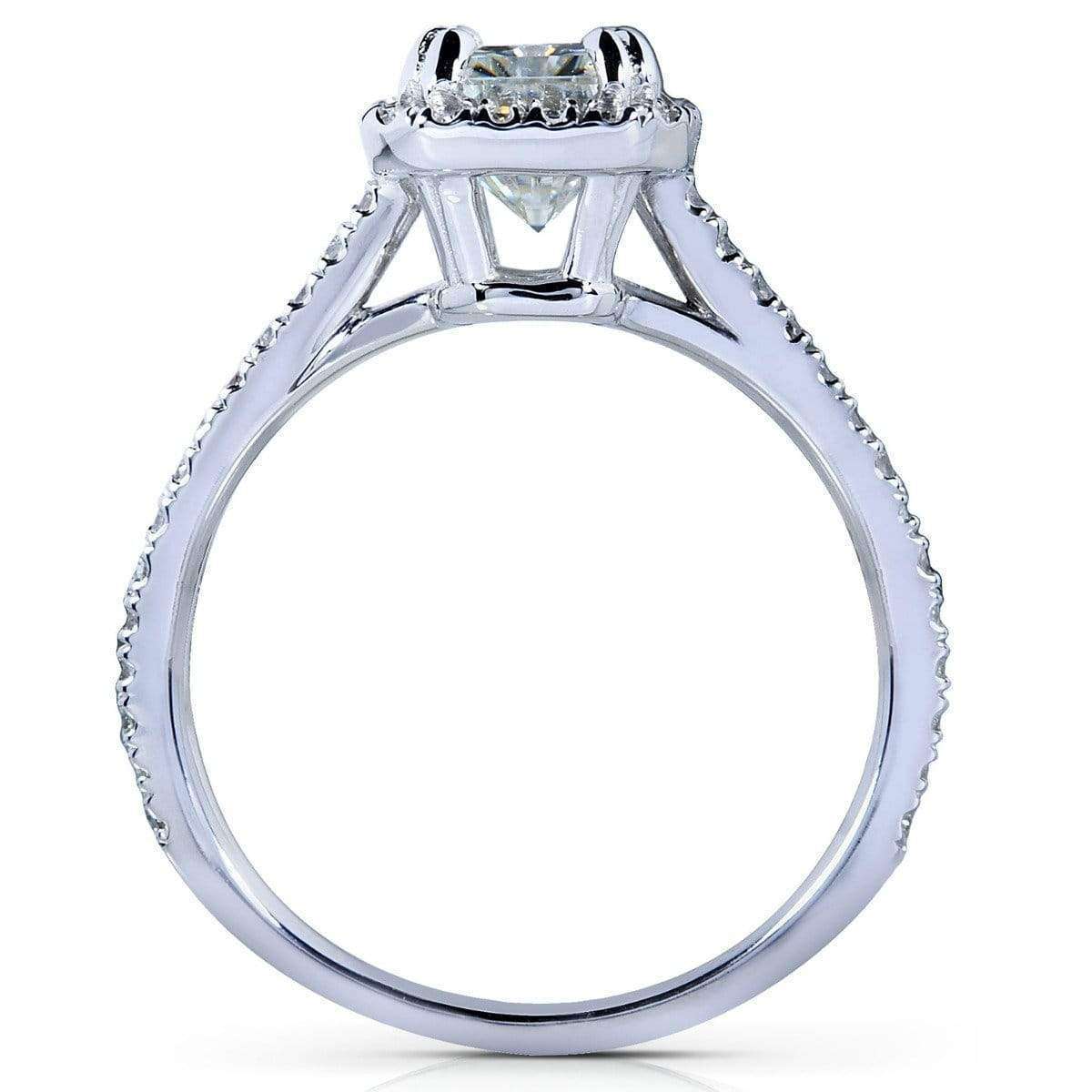 Kobelli Radiant-cut Moissanite Engagement Ring with Diamond 1 2/5 CTW 14k White Gold