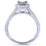 Kobelli Radiant-cut Moissanite Engagement Ring with Diamond 1 2/5 CTW 14k White Gold