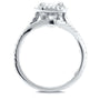 Kobelli Radiant Moissanite and Diamond 3 Piece Bridal Set 2 2/5 CTW in 14k White Gold