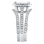 Kobelli Radiant Moissanite and Diamond 3 Piece Bridal Set 2 2/5 CTW in 14k White Gold