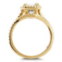 Kobelli Radiant Moissanite and Diamond Bridal Set 2 1/4 CTW in 14k Yellow Gold