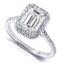 Kobelli 1.75ct Emerald Moissanite Ring (Natural Diamond Mounting)