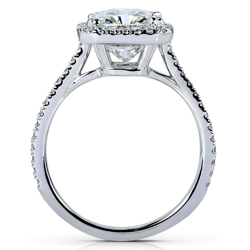 Kobelli Radiant-cut Moissanite Bridal Set with Diamond 3 1/6 CTW 14k White Gold