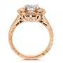 Kobelli Antique Forever One (D-F) Moissanite Engagement Ring with Diamond 1 1/5 CTW 14k Rose Gold