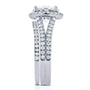 Kobelli Oval Moissanite Bridal Set with Diamond Halo Split Shank 2 1/5 CTW 14k White Gold