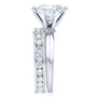 Kobelli Oval Moissanite and Diamond Eternity Band Bridal Ring Set 3 1/10 CTW 14k White Gold