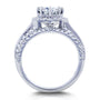 Kobelli Antique Style Moissanite & Diamond Star Halo Bridal Set 1 1/2 CTW 14k White Gold (2 Piece Set)