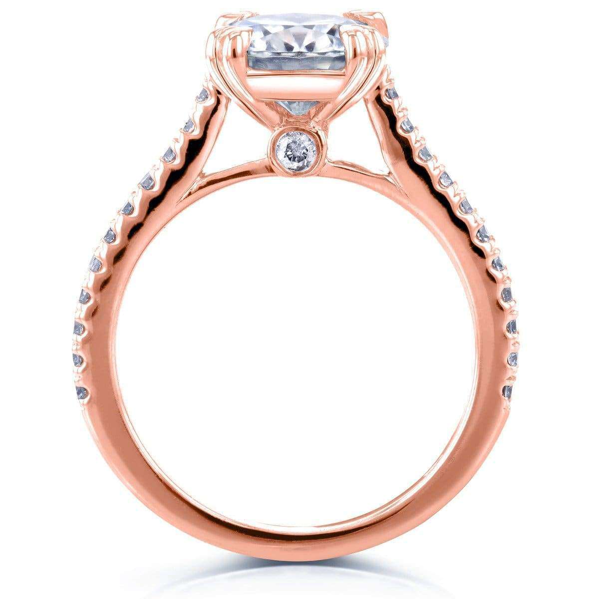 2.15 Carat Moissanite Peek-a-boo Near Eternity Cathedral Ring