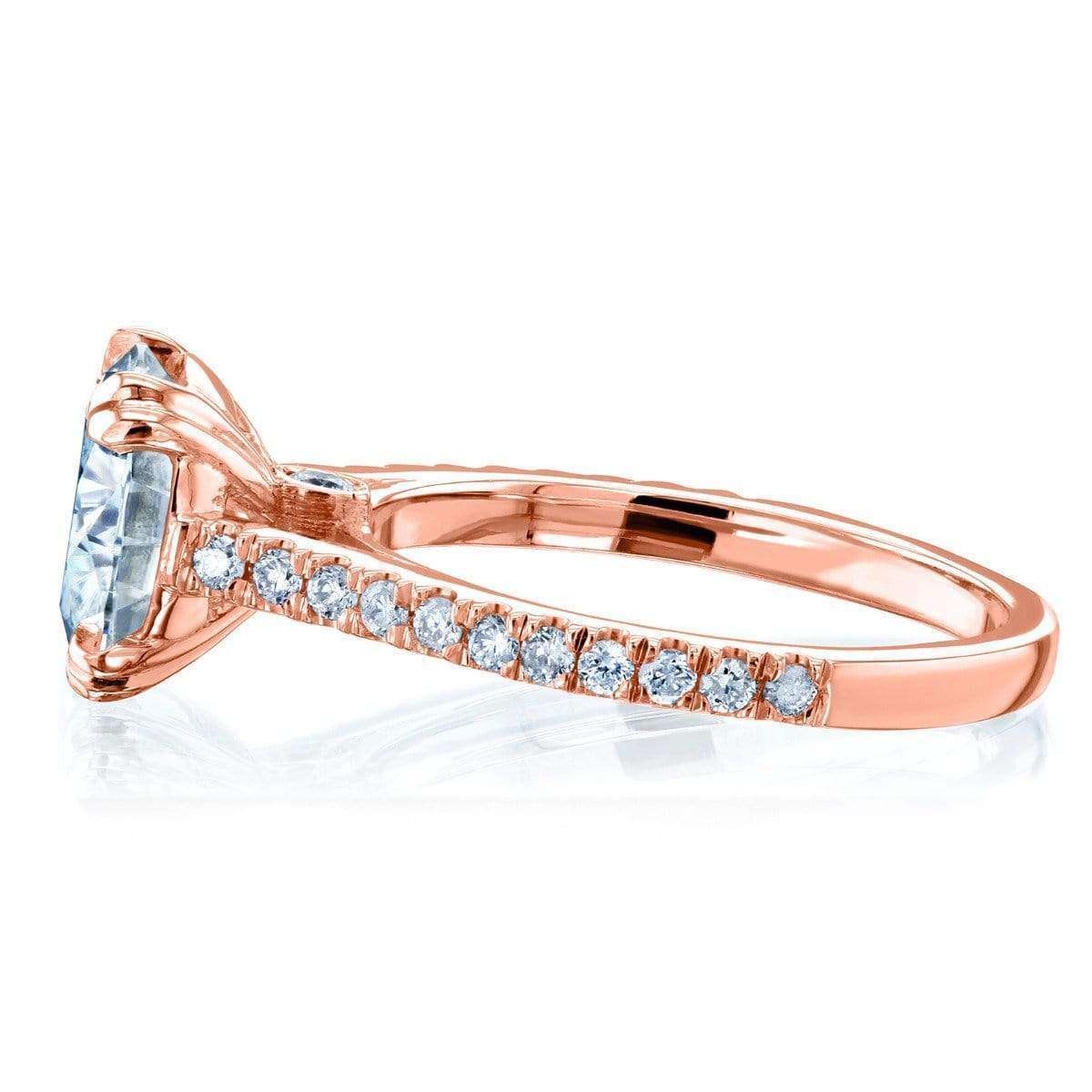 2.15 Carat Moissanite Peek-a-boo Near Eternity Cathedral Ring