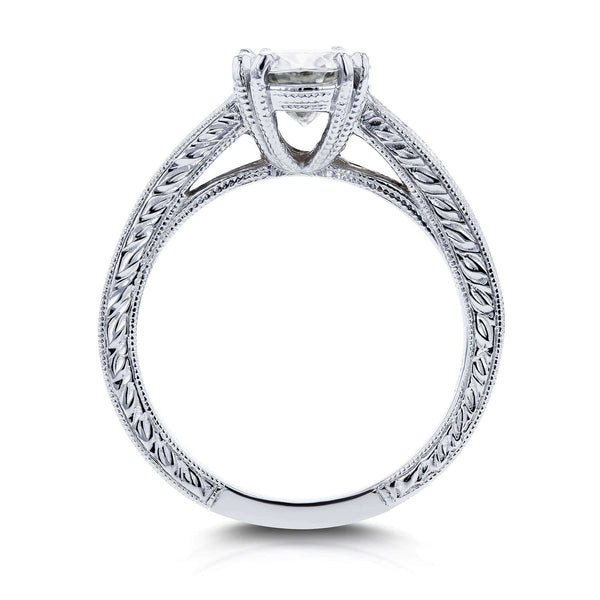 Etched Milgrain Channel-set Augustina Ring