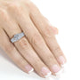 Kobelli Forever One (D-E-F) Colorless Moissanite and Diamond Channel Milgrain Bands Bridal Set 1-1/2 CTW in 14K White Gold