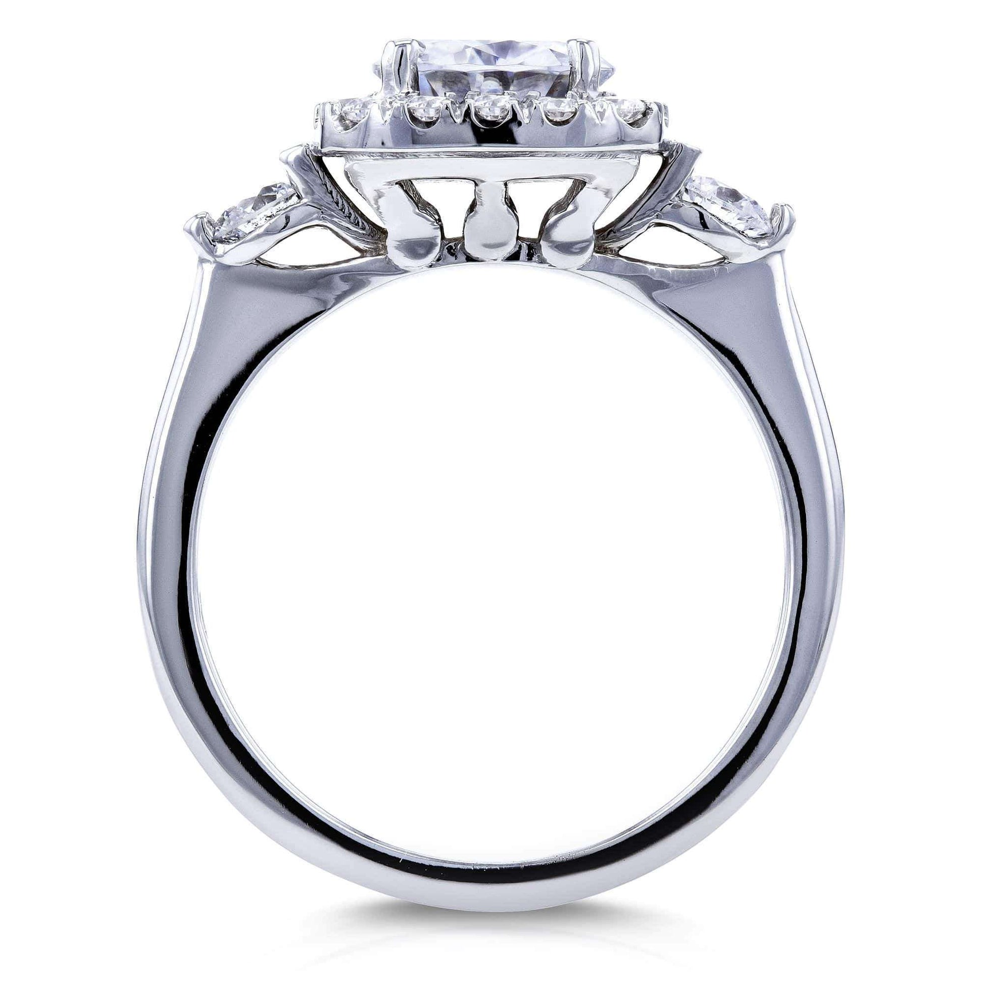 Kobelli Forever One Moissanite Multi Stone Pinched Shank Ring (1-2/5ct TGW)