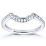 Kobelli 1/5ct.tw Curved Diamond Band 14k White Gold (61761 Series)