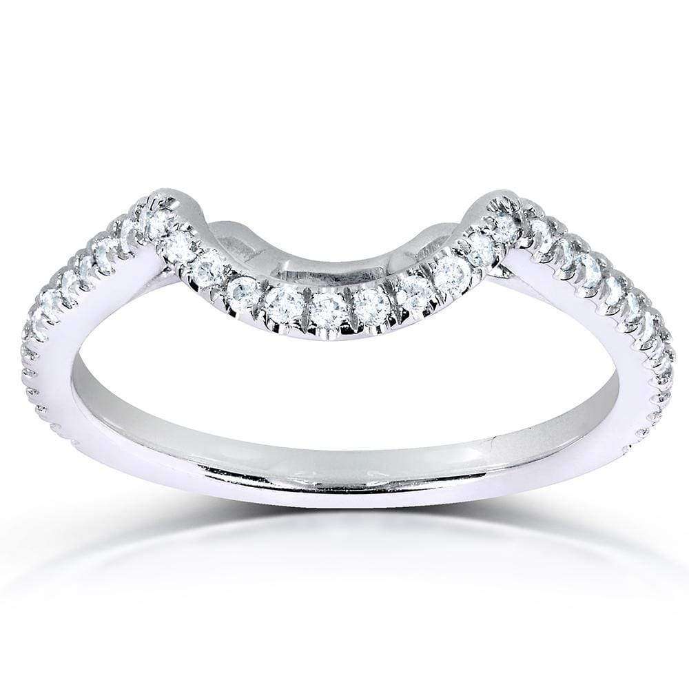Kobelli 1/5ct.tw Curved Diamond Band 14k White Gold (61761 Series)