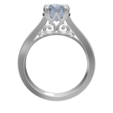 1ct Round Moissanite Solitaire W-Prong Ring